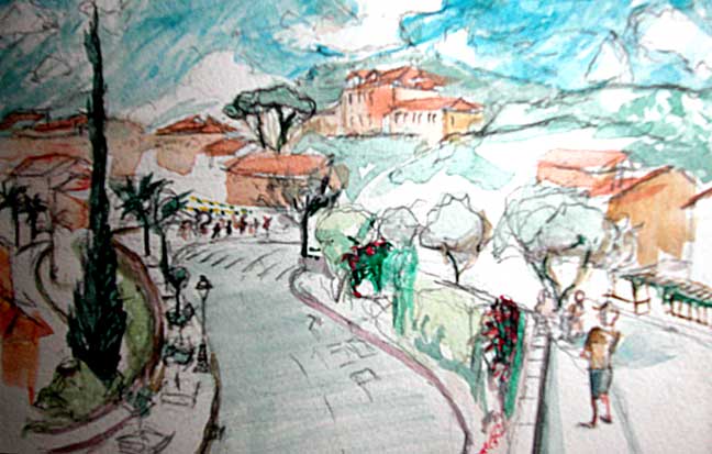 A main road in Bormes